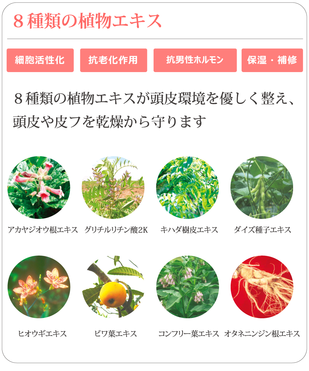 8種の植物エキス